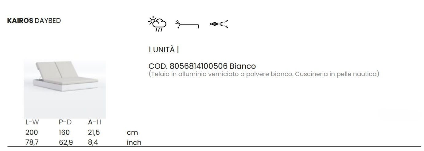 DIVANO LETTO KAIROS DAYBED SOLARIS - Outdoor Privé