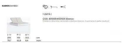 DIVANO LETTO KAIROS DAYBED SOLARIS - Outdoor Privé