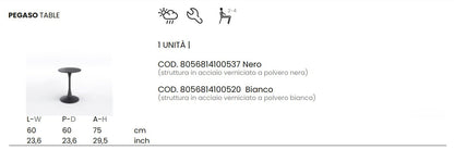 TAVOLO PEGASO SOLARIS - Outdoor Privé