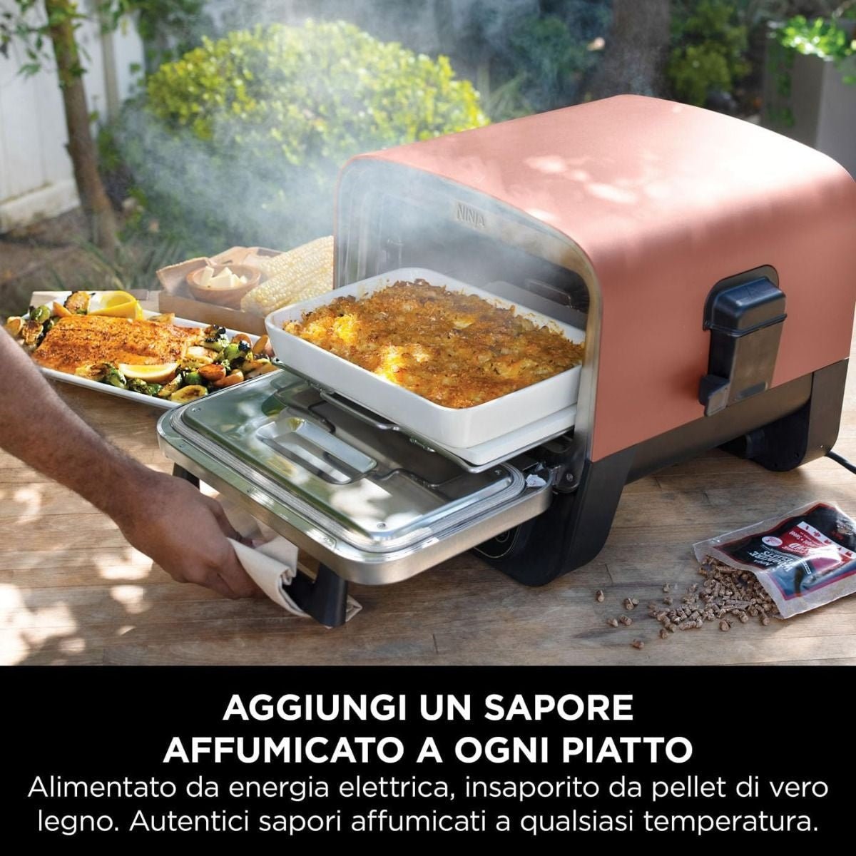 FORNO ELETTRICO DA ESTERNO PER PIZZA E ARROSTI WOODFIRE NINJA - Outdoor Privé