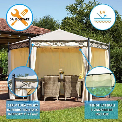 GAZEBO OREGON ESAGONALE Ø 4 mt. - Outdoor Privé