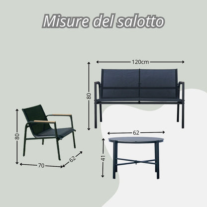 Set Salotto da giardino in ferro Tarquinia - Outdoor Privé
