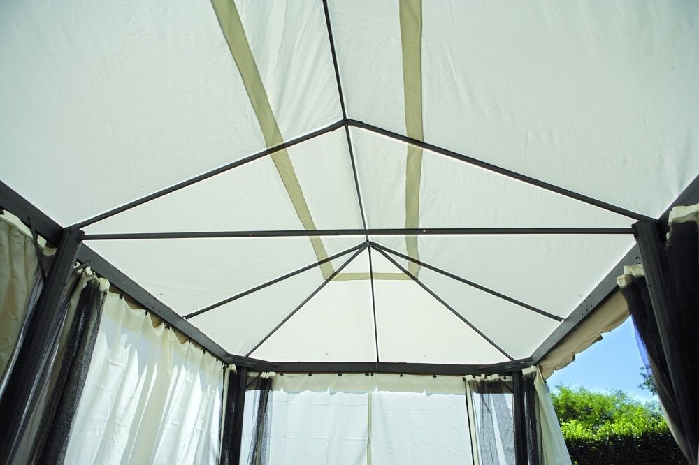 Gazebo Nebraska alluminio rettangolare 6×3 tende laterali - Outdoor Privé