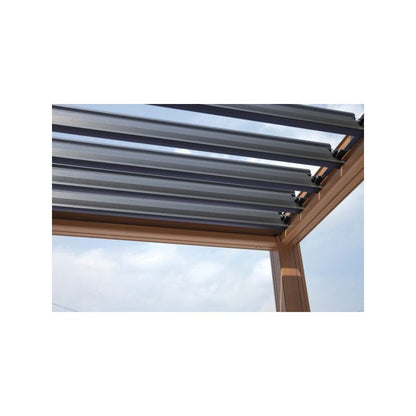 PERGOLA ALLUMINIO TEXAS 3X3 MT. EFFETTO LEGNO - Outdoor Privé