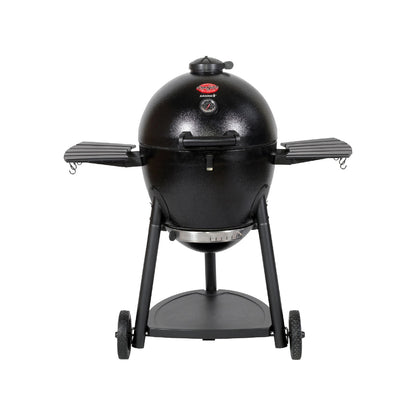 Barbecue a carbonella Char-Griller Akorn Kamado – 20", isolamento triplo, griglie in ghisa e carrello con ripiani