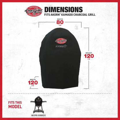 Barbecue a carbonella Char-Griller Akorn Kamado – 20", isolamento triplo, griglie in ghisa e carrello con ripiani