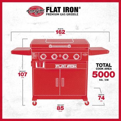 Plancha piastra a gas premium a 4 fuochi con carrello Char - Griller - Outdoor Privé