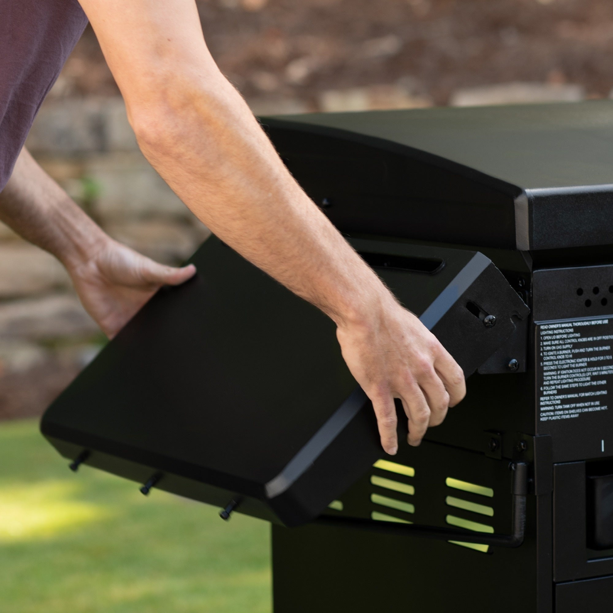 Plancha piastra a gas premium a 4 fuochi con carrello Char - Griller - Outdoor Privé