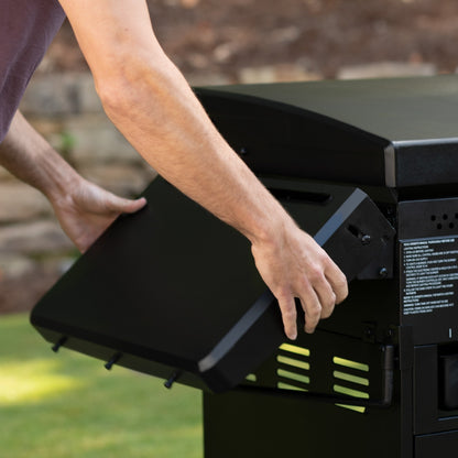 Plancha piastra a gas premium a 4 fuochi con carrello Char - Griller - Outdoor Privé