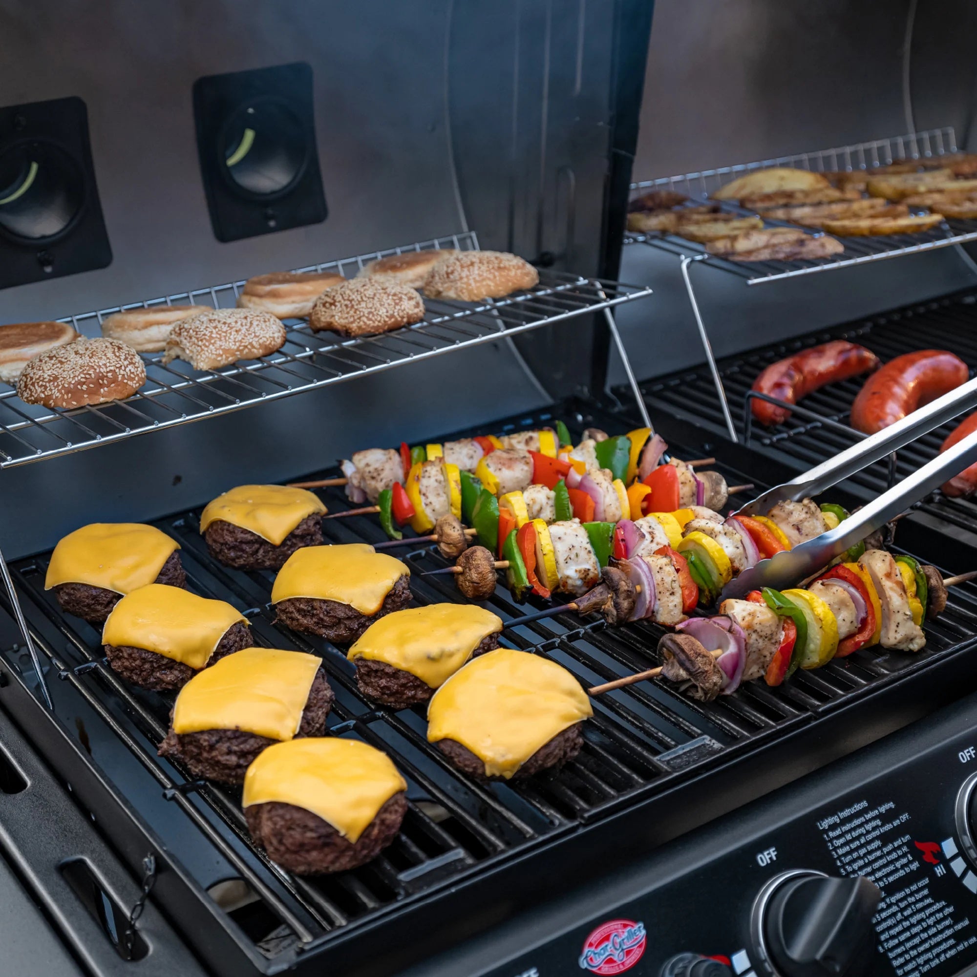 Barbecue a gas e carbone Double Play® Char - Griller - Outdoor Privé