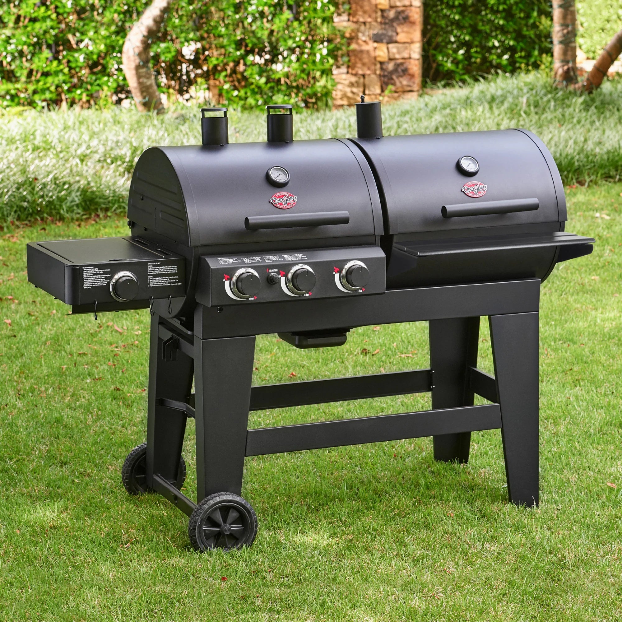 Barbecue a gas e carbone Double Play® Char - Griller - Outdoor Privé