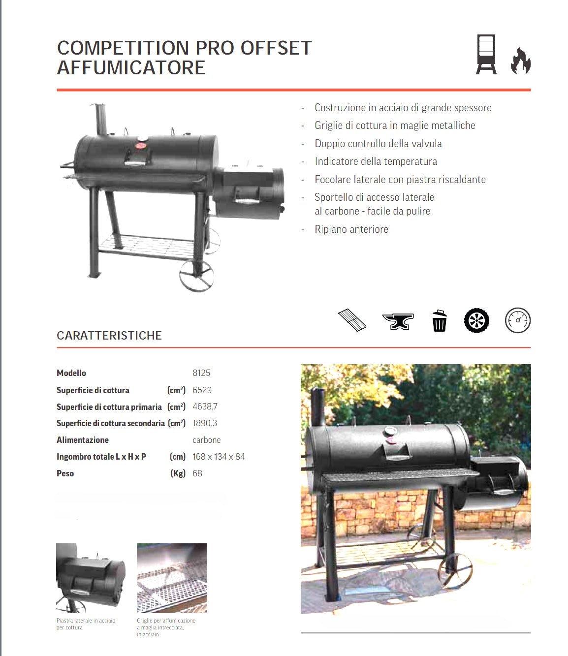 COMPETITION PRO OFFSET AFFUMICATORE CHAR - GRILLER - Outdoor Privé