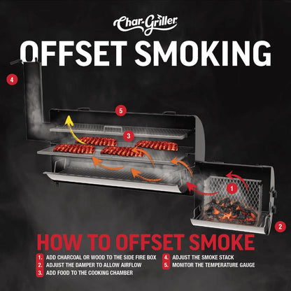 AFFUMICATORE E GRIGLIA CARBONELLA GRAND CHAMP OFFSET CHAR - GRILLER - Outdoor Privé