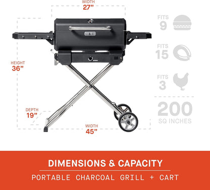 Barbecue a carbone portatile e affumicatore con carrello Masterbuilt - Outdoor Privé
