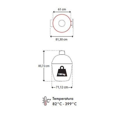 Barbecue a carbone BIG JOE II Stand Alone Kamado Joe - Outdoor Privé