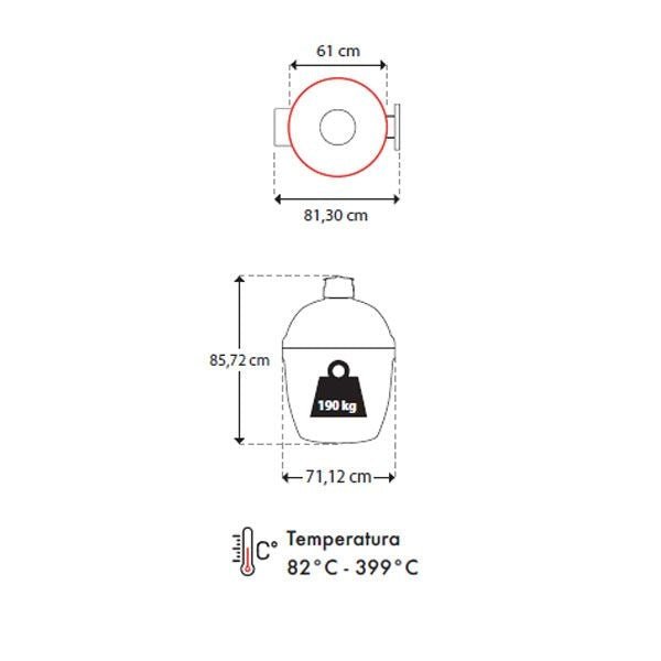 Barbecue a carbone BIG JOE II Stand Alone Kamado Joe - Outdoor Privé