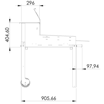 Barbecue A Legna In Acciaio Corten Super Flipper Clementi - Outdoor Privé