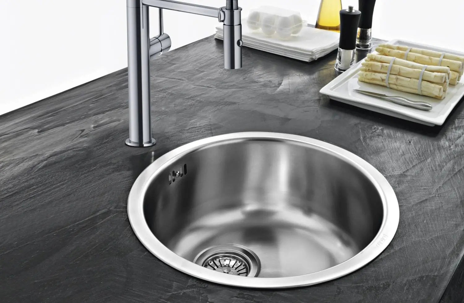 Lavello Rotondo RAX 610 - 38 Inox satinato Napoleon - Outdoor Privé