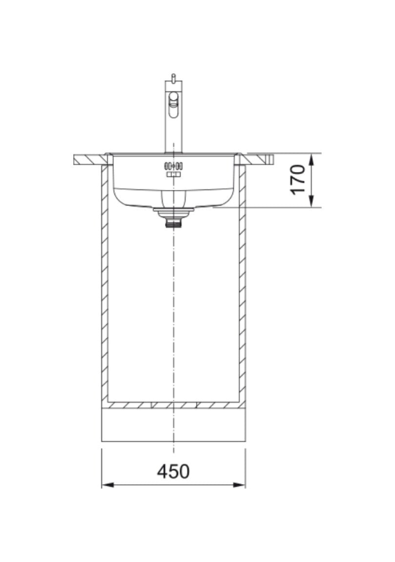 Lavello Rotondo RAX 610 - 38 Inox satinato Napoleon - Outdoor Privé