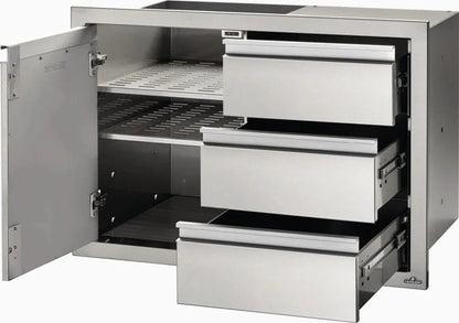 Cassettiera tripla in Acciaio inox da incasso con anta Napoleon - Outdoor Privé