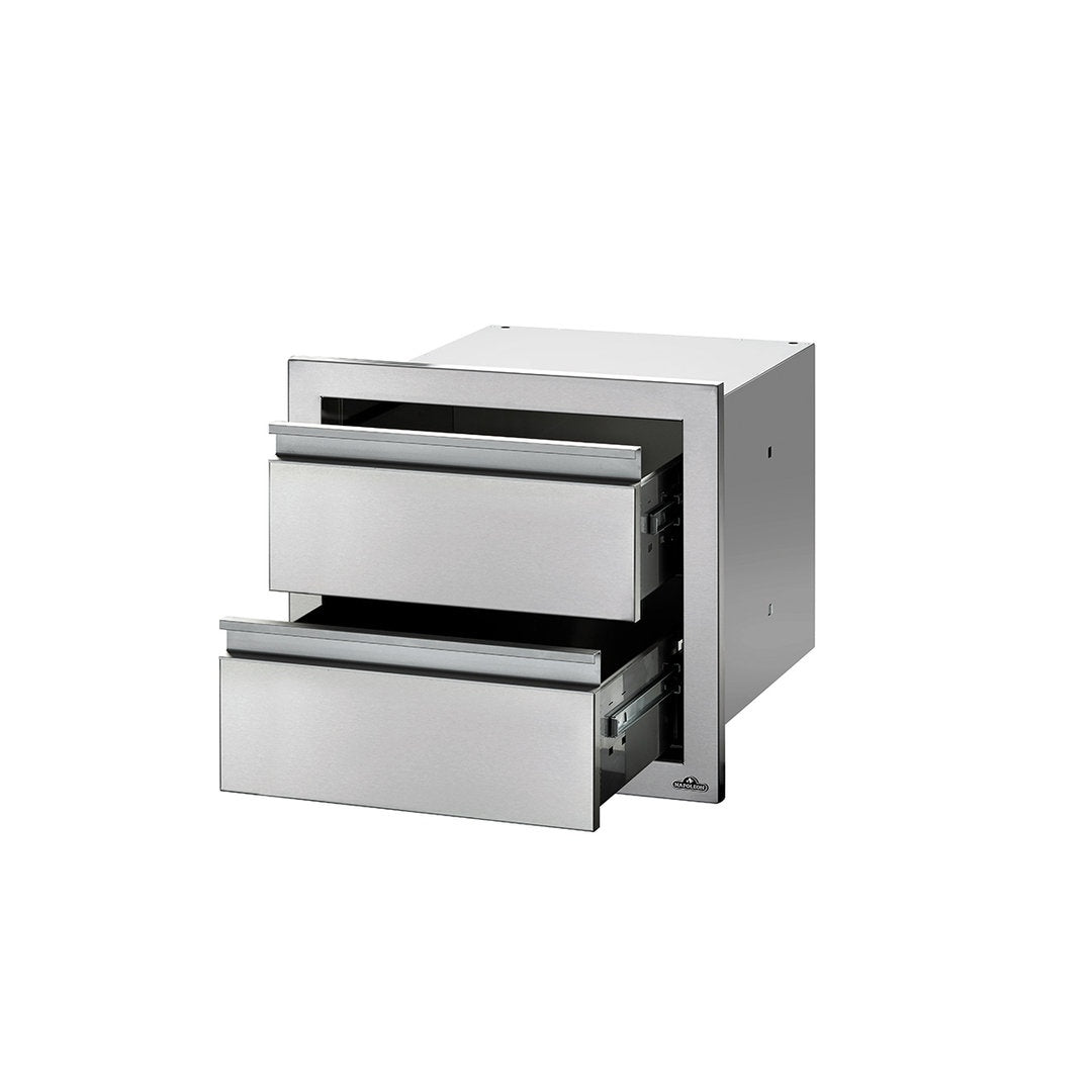 Cassettiera doppia in Acciaio inox da incasso Napoleon - Outdoor Privé