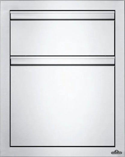 Cassettiera doppia in Acciaio inox con cassetto grande e piccolo Napoleon - Outdoor Privé