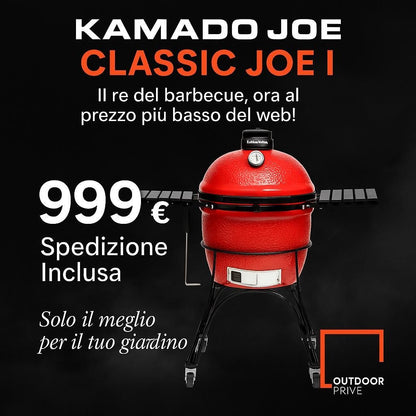 Barbecue a carbone Kamado Joe Classic Joe I – 18" - Outdoor Privé