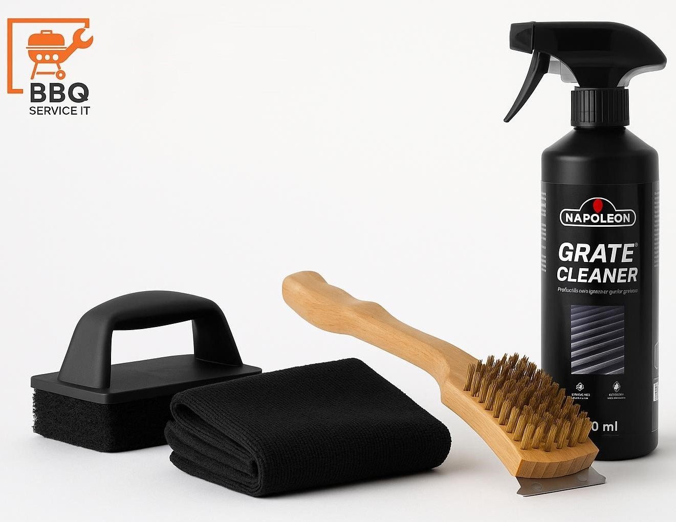 Kit Pulizia per Griglie in ghisa 4 Pezzi Essenziali Napoleon - Outdoor Privé