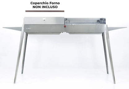 Barbecue a carbone Lisa Cucine Etna Maxi Acciaio Inox AISI 430 - Outdoor Privé