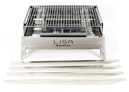 Barbecue a carbone Lisa Cucine Etna in Acciaio inox AISI 430 - Outdoor Privé