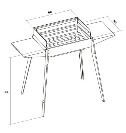 Barbecue a carbone Lisa Cucine Etna in Acciaio inox AISI 430 - Outdoor Privé