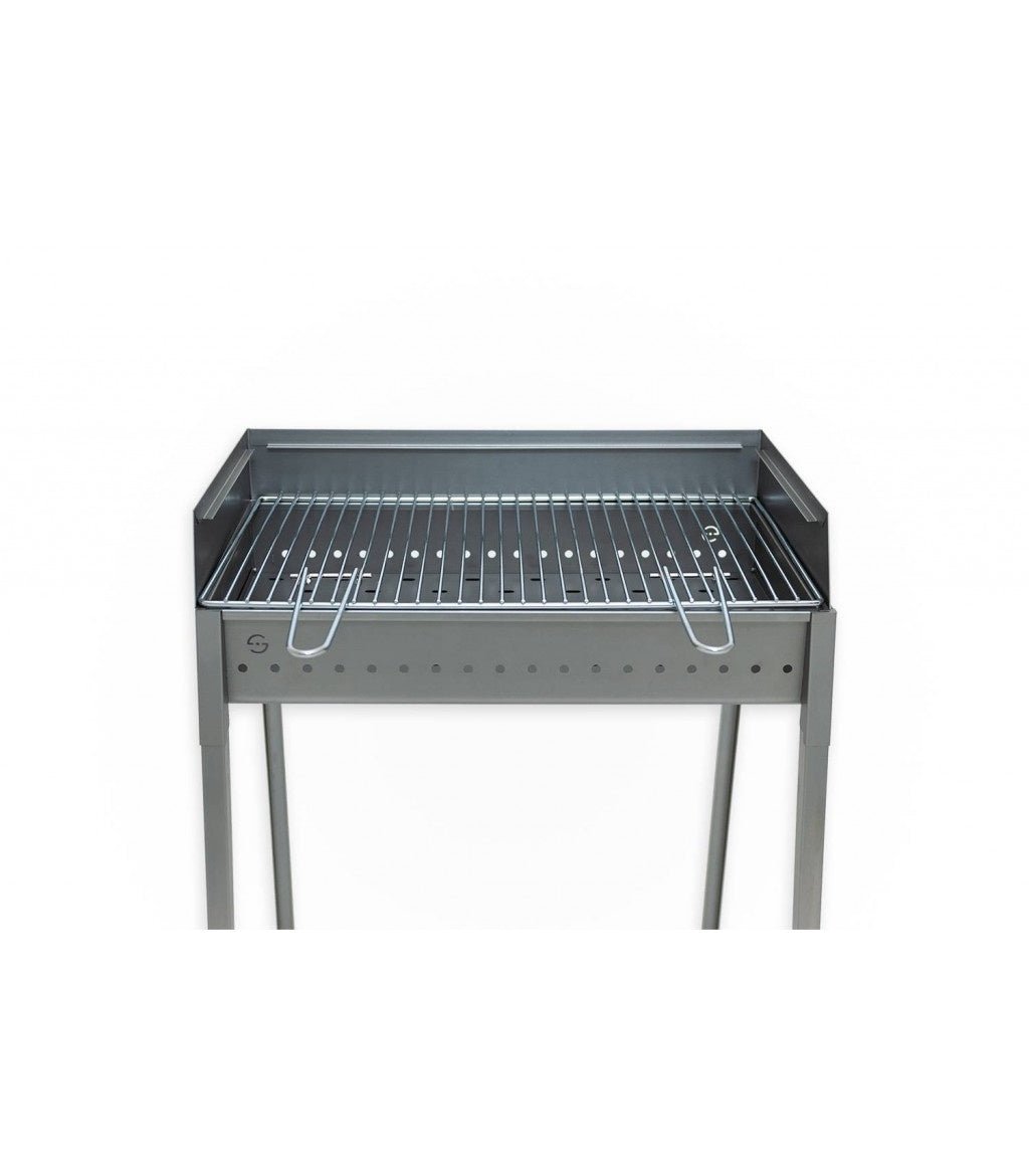 Barbecue a carbone Lisa Cucine Inox Stromboli piedi smontabili con griglia 60x40cm - Outdoor Privé