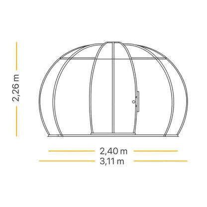 Igloo trasparente Solaris Bolla 300 UP 4,52 m² | Policarbonato anti - UV - Outdoor Privé