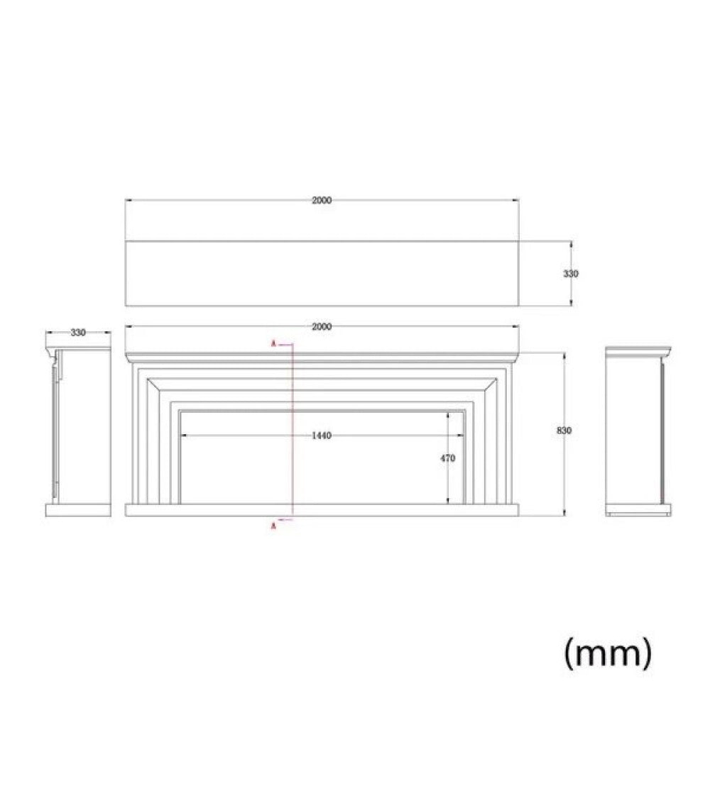 Caminetto elettrico Merapi Sined - Outdoor Privé