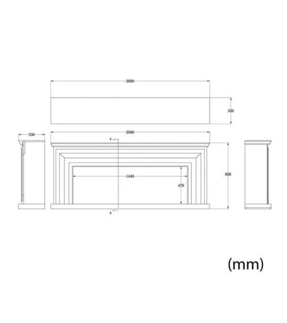 Caminetto elettrico Merapi Sined - Outdoor Privé