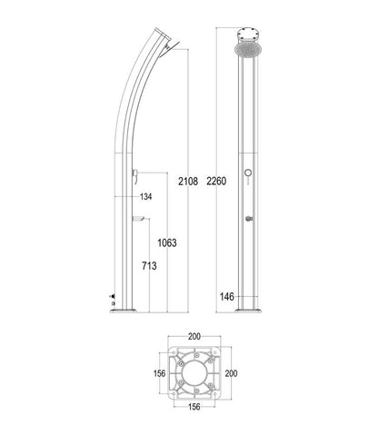 Doccia a energia solare Dafne Sined - Outdoor Privé