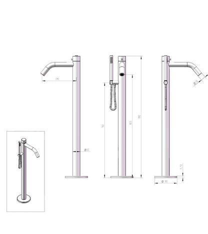 Doccia Oristano Inox Sined - Outdoor Privé