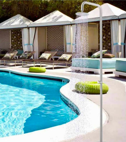 Doccia esterna Sined Simius Inox – 230 cm, acciaio AISI 316L, solo acqua fredda - Outdoor Privé