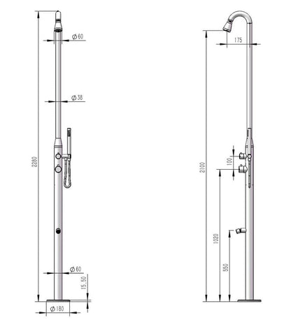 Doccia Stintino Nera Sined - Outdoor Privé