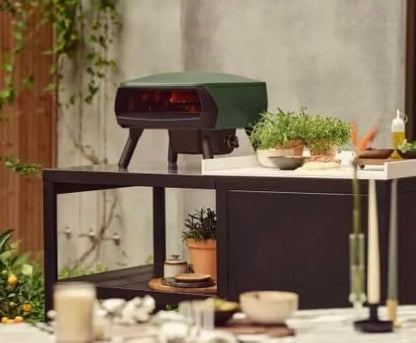 Forno pizza a gas Witt Piccolo Rotante 16” con pietra rotante – Nero o Verde - Outdoor Privé