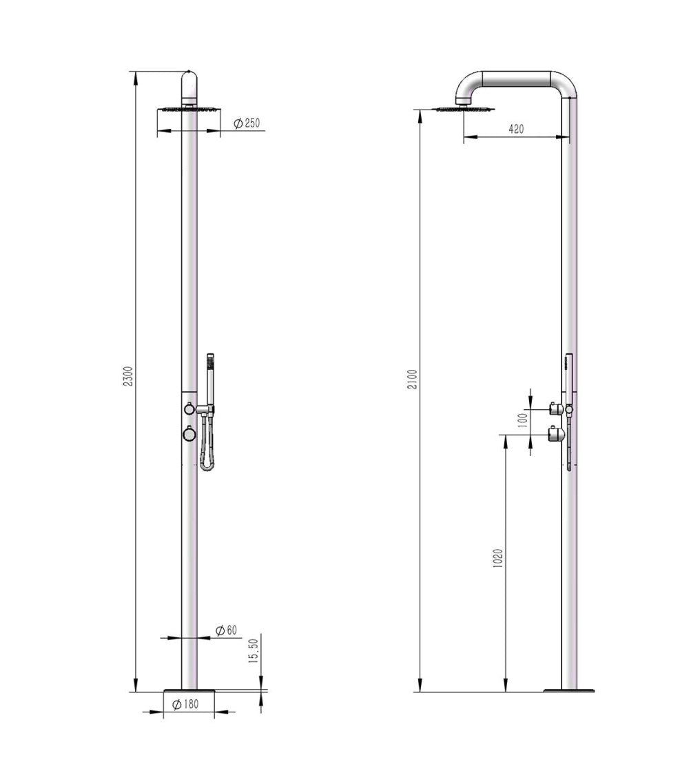 Doccia Pula Nera Sined - Outdoor Privé