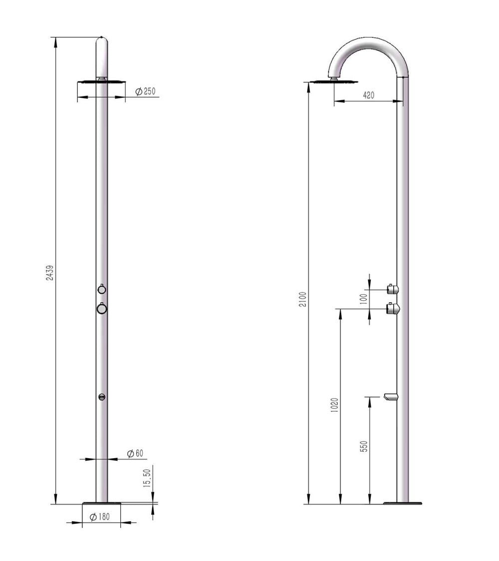 Doccia Palau Nera Sined - Outdoor Privé