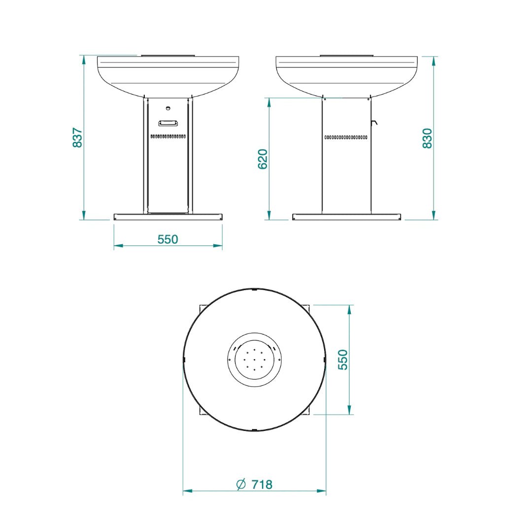 Riscaldatore a pellet Flamec Orazio – braciere decorativo con fiamma pirolitica - Outdoor Privé