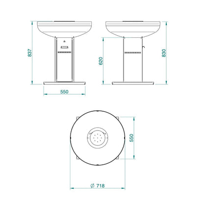 Riscaldatore a pellet Flamec Orazio – braciere decorativo con fiamma pirolitica - Outdoor Privé