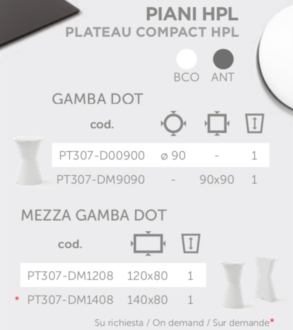 Gamba Dot per Tavolo Lyxo - Outdoor Privé