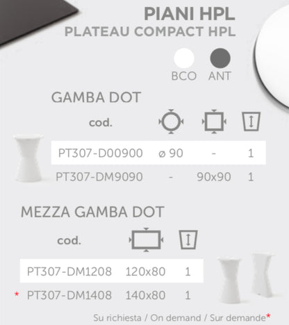 Gamba Dot per Tavolo Lyxo - Outdoor Privé