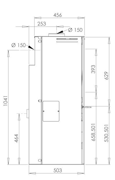 Stufa ibrida Aduro H5 7 kW A+ | Legna+pellet, Ø150, Wi - Fi - Outdoor Privé