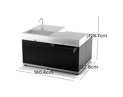 Cucina ad isola inox Le Marquier MC80E4D – 4 elementi - Outdoor Privé