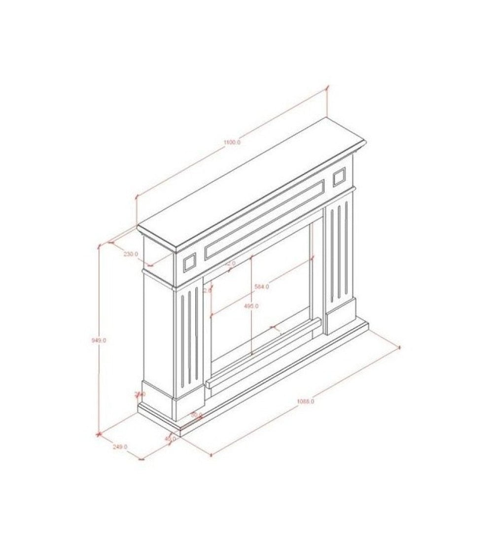Camino elettrico Camino Pienza Sined - Outdoor Privé