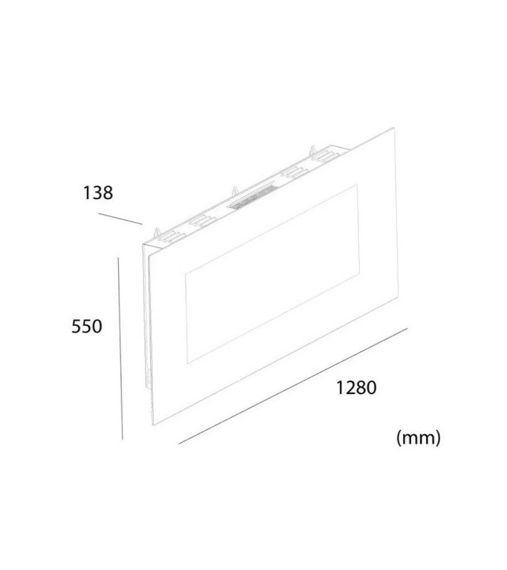 Camino elettrico Caminetto parete Stelvio Sined - Outdoor Privé